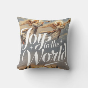 Joy to the World Christmas Design  Cushion