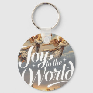 Joy to the World Christmas Design  Key Ring