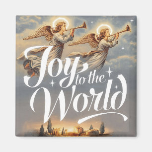 Joy to the World Christmas Design Magnet