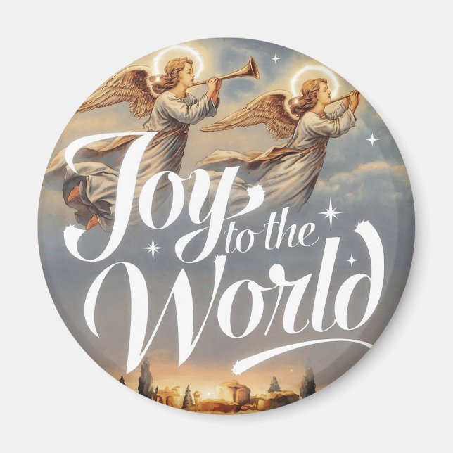 Joy to the World Christmas Design  Magnet (Front)