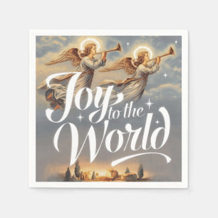 Joy to the World Christmas Design Napkin