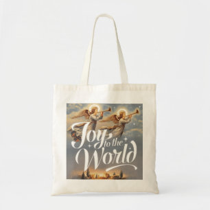 Joy to the World Christmas Design Tote Bag