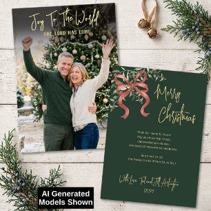 Joy To The World Christmas Faith Hand Script Photo