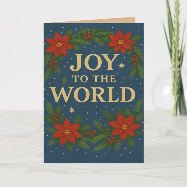 Joy to the World Christmas Greeting Card (Front)