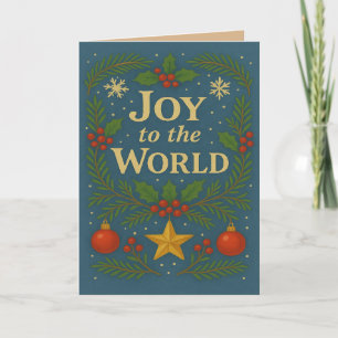 Joy to the World Christmas Greeting Card