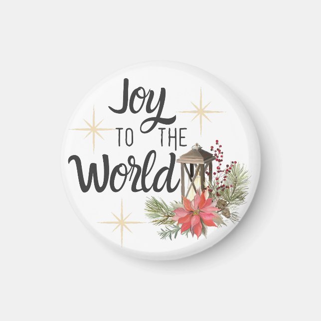 Joy To The World Christmas Magnet (Front)