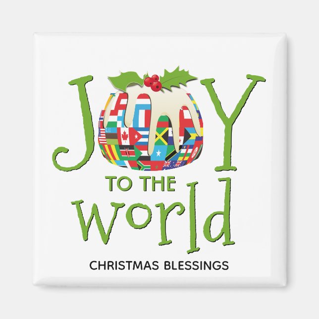 JOY TO THE WORLD Christmas Magnet (Front)