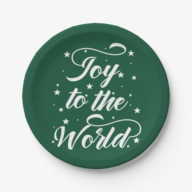 joy to the world Christmas Paper Plate (Front)