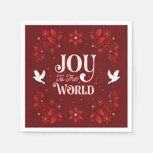 Joy to the World Christmas Party Paper Napkins
