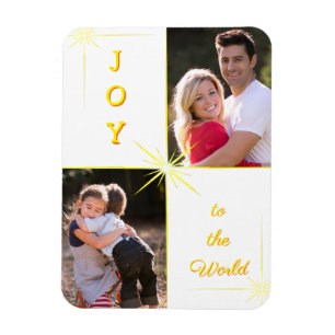 Joy To The World Christmas Photo Magnet