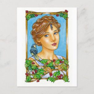 "Joy To The World" Christmas postcard