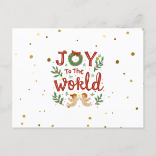 Joy To The World Christmas Postcard