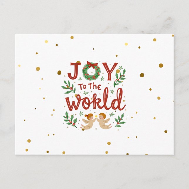 Joy To The World Christmas Postcard (Front)