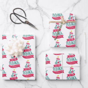 Joy to the World Christmas Quote Typography Wrapping Paper Sheet