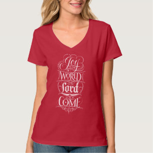 Joy to the World Christmas  Religious Chalk T-Shirt
