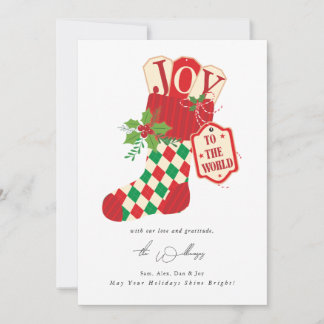 Joy to the World Christmas Rustic 2027 Calendar Holiday Card