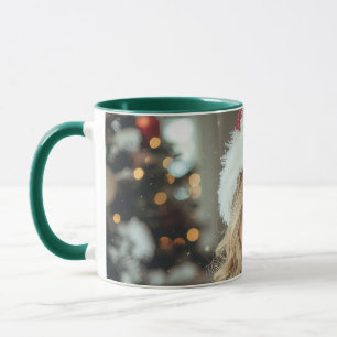 JOY TO THE WORLD - Christmas Santa Girl Mug