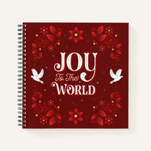 Joy to the World Christmas Square Notebook 8.5