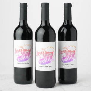 joy to the world,  christmas, xmas wine label