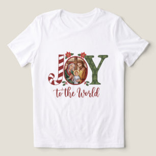 Joy to the World Classic Christmas Holiday T-Shi Tri-Blend Shirt