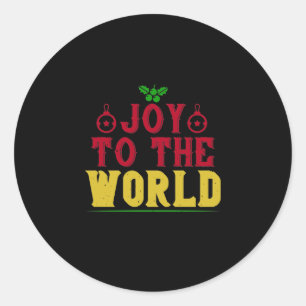 Joy To The World Classic Round Sticker