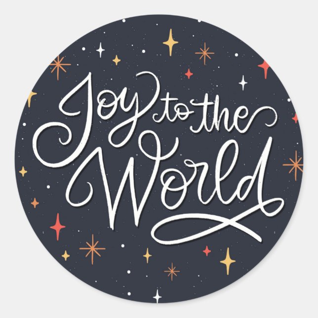 Joy to the World Classic Round Sticker (Front)