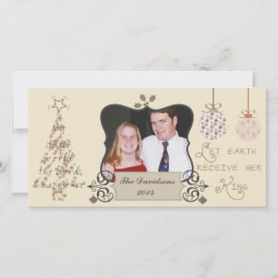 Joy To The World Custom Christmas Photo Card
