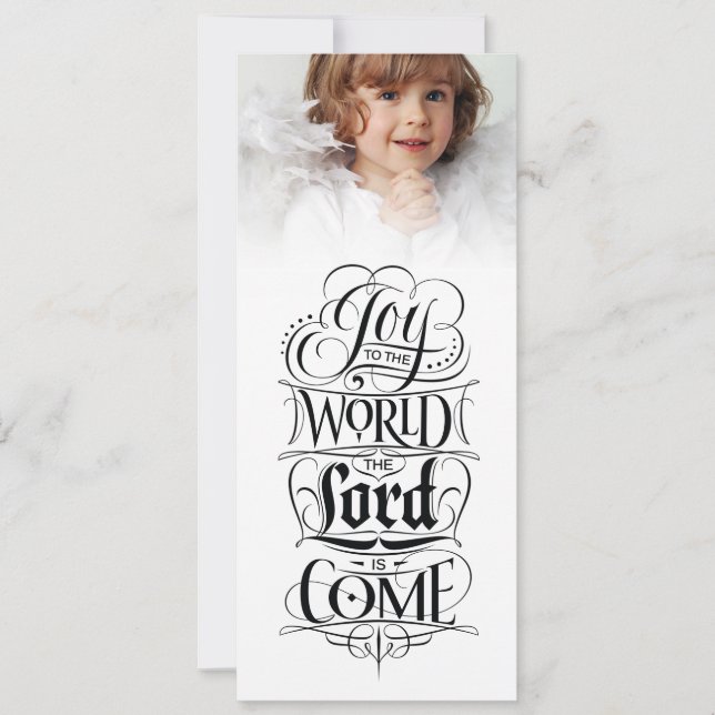 Joy to the World Customise Christian Christmas Holiday Card (Front)