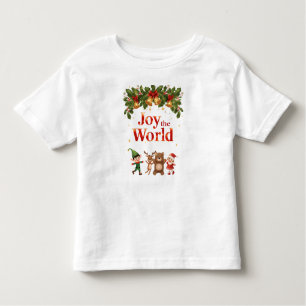 Joy to the World Cute Kids Christmas T-Shirt