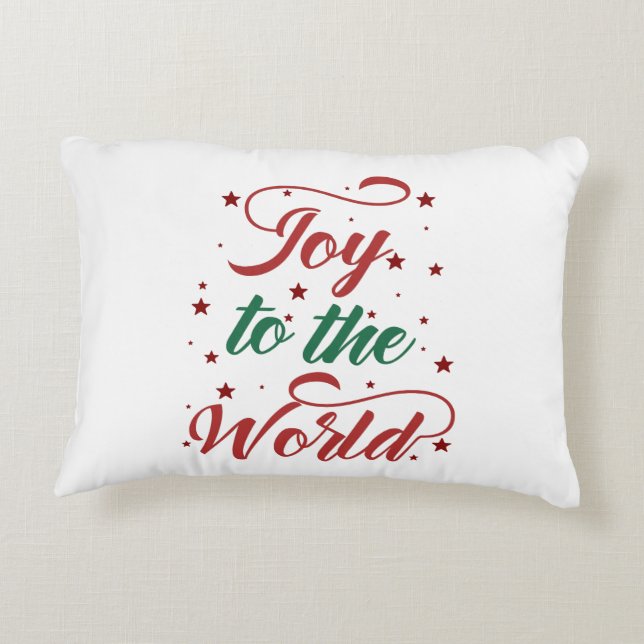 joy to the world decorative cushion (Back)