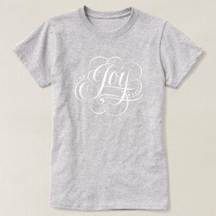 JOY to the World Fancy Flourished Christmas Red T-Shirt
