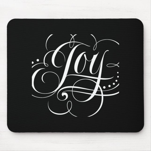 Joy To The World Fancy Swirly Elegant Christmas T  Mouse Pad (Front)