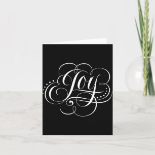 Joy To The World Fancy Swirly Girly Christmas Card