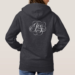 JOY to the World Fancy Swirly Girly Christmas Hoodie