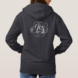 JOY to the World Fancy Swirly Girly Christmas Hoodie