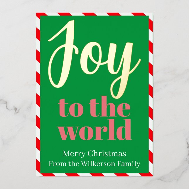 Joy to the World Festive Christmas Peppermint (Front)