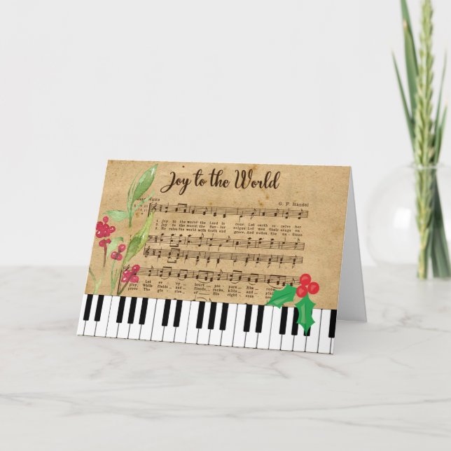 Joy To the World Folded Greeting Card (Front)
