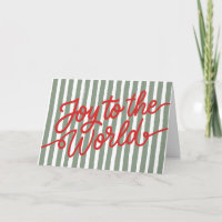Joy To The World Green Striped