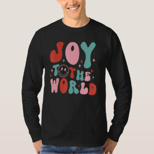 Joy To The World Groovy Family Christmas Holiday M T-Shirt