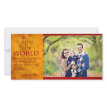 Joy to the World Holiday 8x4 Crimson & Gold