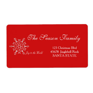 Joy to the World Holiday Address Label