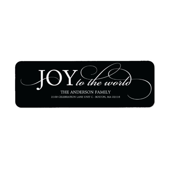 JOY TO THE WORLD | HOLIDAY ADDRESS LABELS (Front)