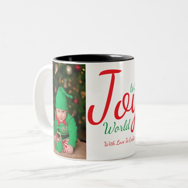 Joy to the World Holiday Photo Mug (Front Left)