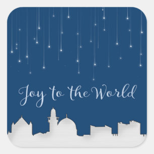Joy to the World Jerusalem Square Sticker