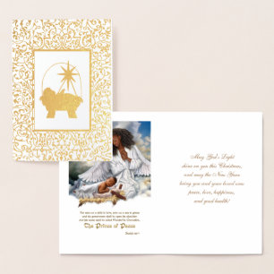 Joy to the World. Luxury Real Foil Christmas Cards