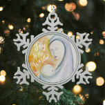 Joy to the World Madonna and Child Watercolor Ornament<br><div class="desc">Celebrate the season with this uniquely designed Joy to the World Madonna and Child Watercolor Snowflake Pewter Christmas Ornament. Featuring original artwork,  bold colours,  and inspirational messaging,  this design can be purchased as is,  or transferred to another product.
All images and illustrations are copyrighted by FeliseDesigns.</div>