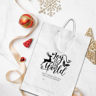 Joy to the World, Merry Christmas Family Large Rubber Stamp