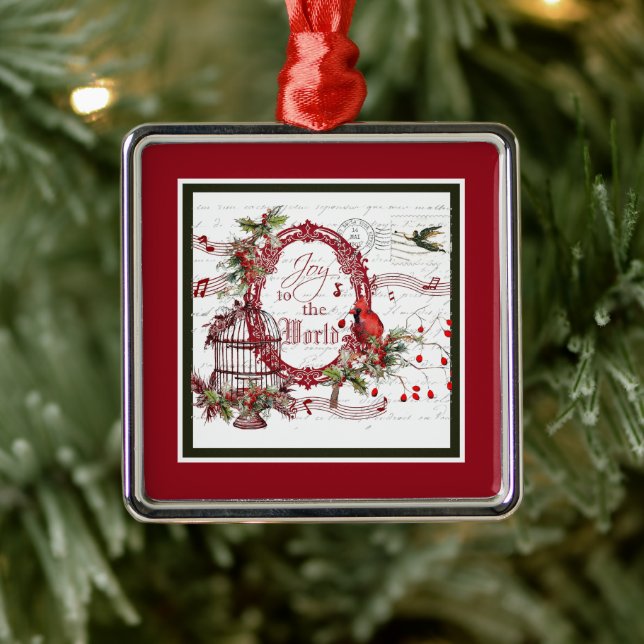 Joy to the world metal ornament (Tree)