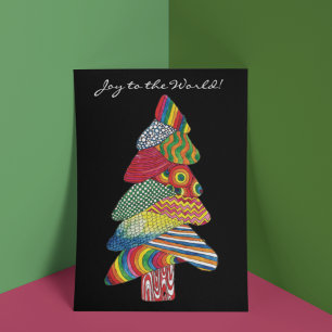 Joy to the World Modern Christmas Tree