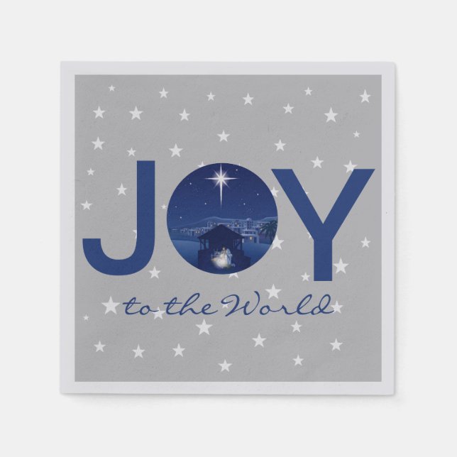 Joy to the World nativity  Napkin (Front)